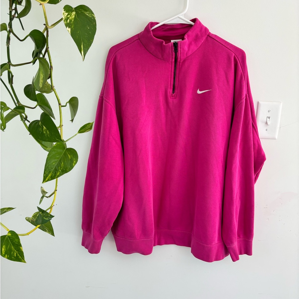 Nike Fuchsia Quarter-Zip Pullover